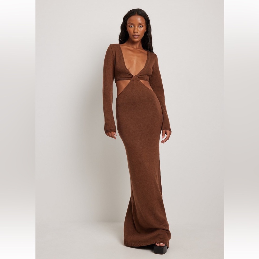 NWT “NA-KD” cut out crochet dress Sz M